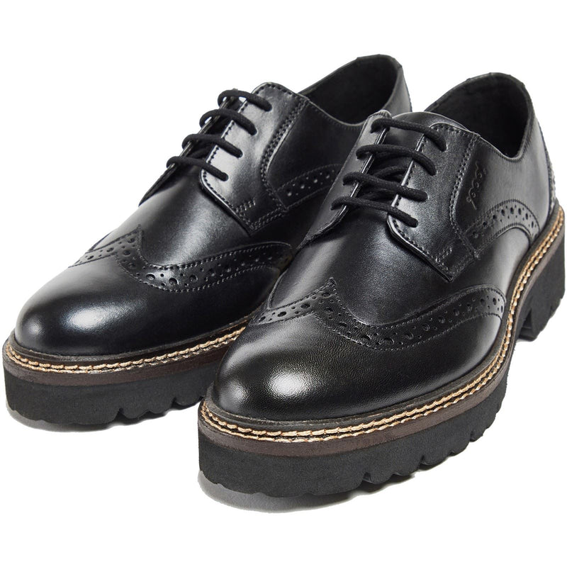Pod Kortney Leather Women's Black Brogues Shoes