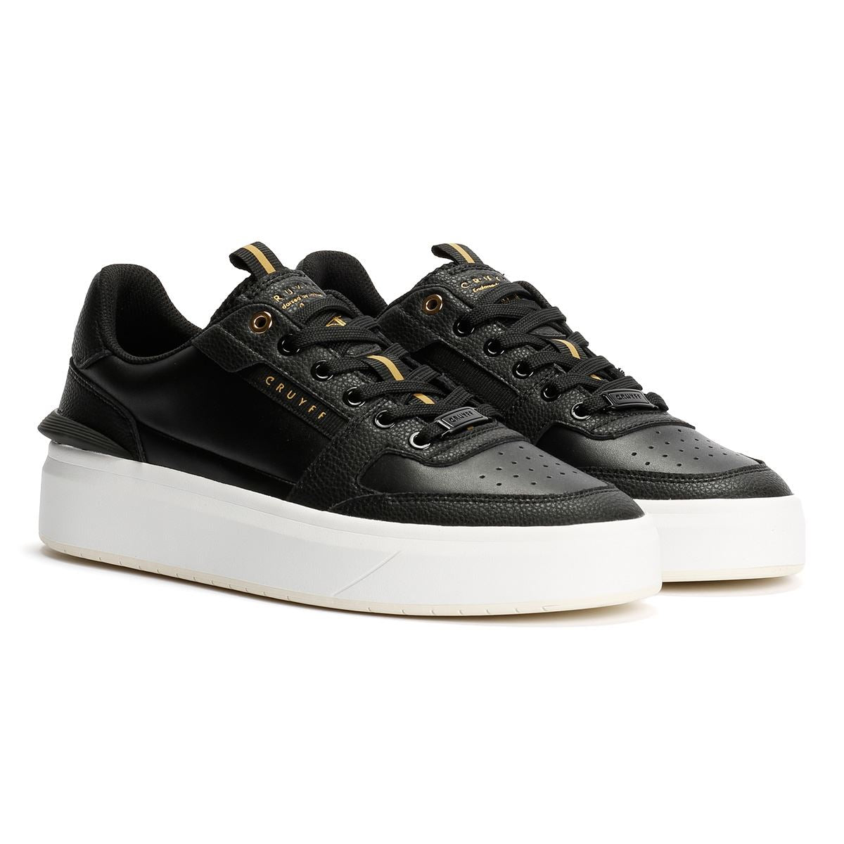 Cruyff Endorsed Tennis Leather Men's Black/White Sneakers