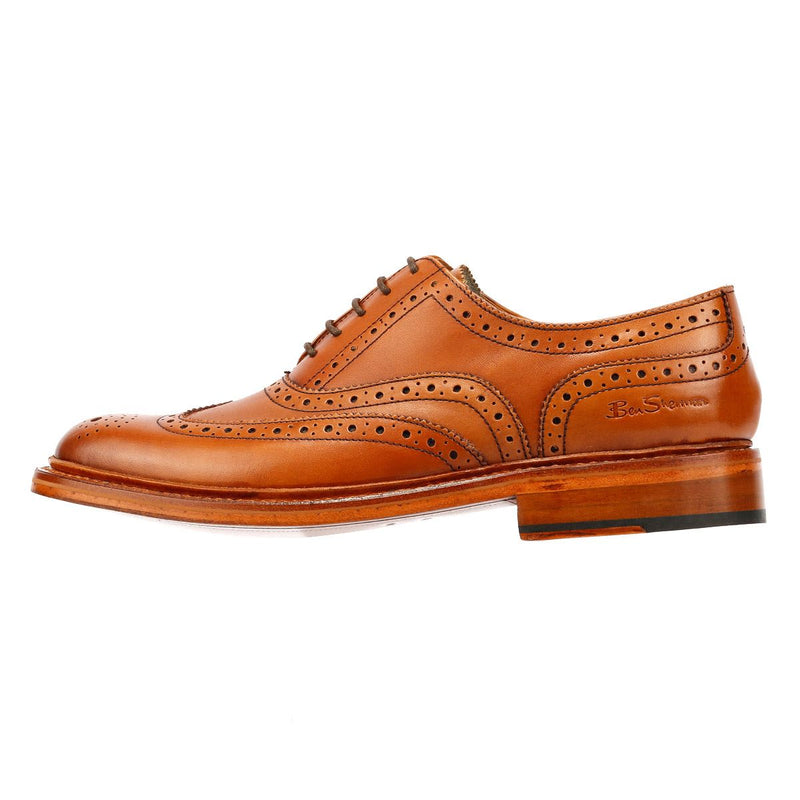Ben Sherman Sugarman Brogue Leather Men's Tan Lace-Up Shoes