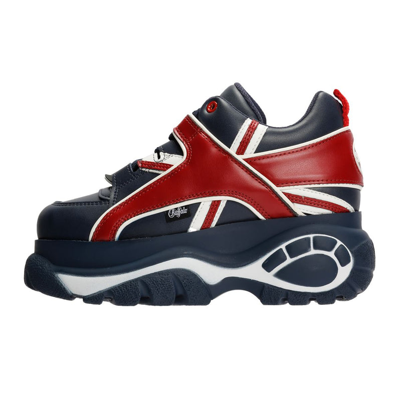 Buffalo 1339-14 Leather Women's Blue/Red Sneakers