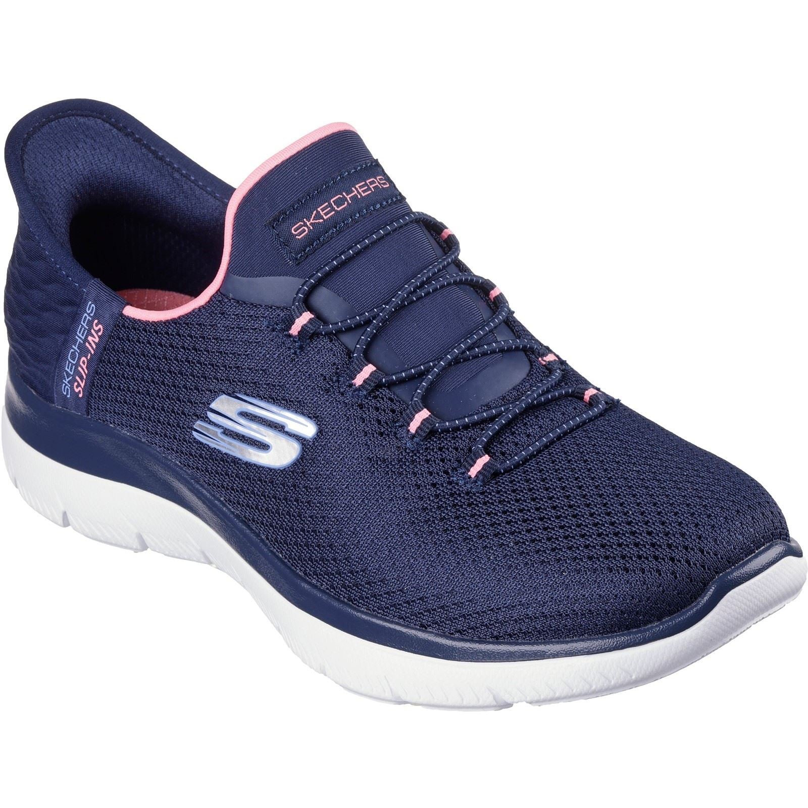 Skechers Summits Diamond Dream Textile Women's Navy/Pink Sneakers