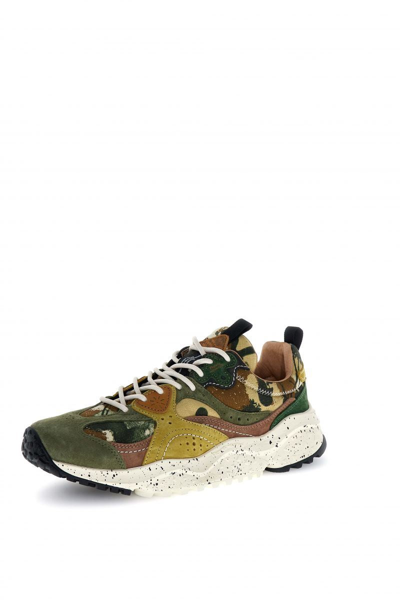 Flower Mountain Wave Suede Men's Camouflage Sneakers