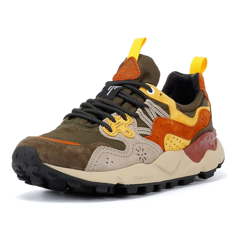 Flower Mountain Yamano 3 Suede Men's Grey/Yellow Sneakers