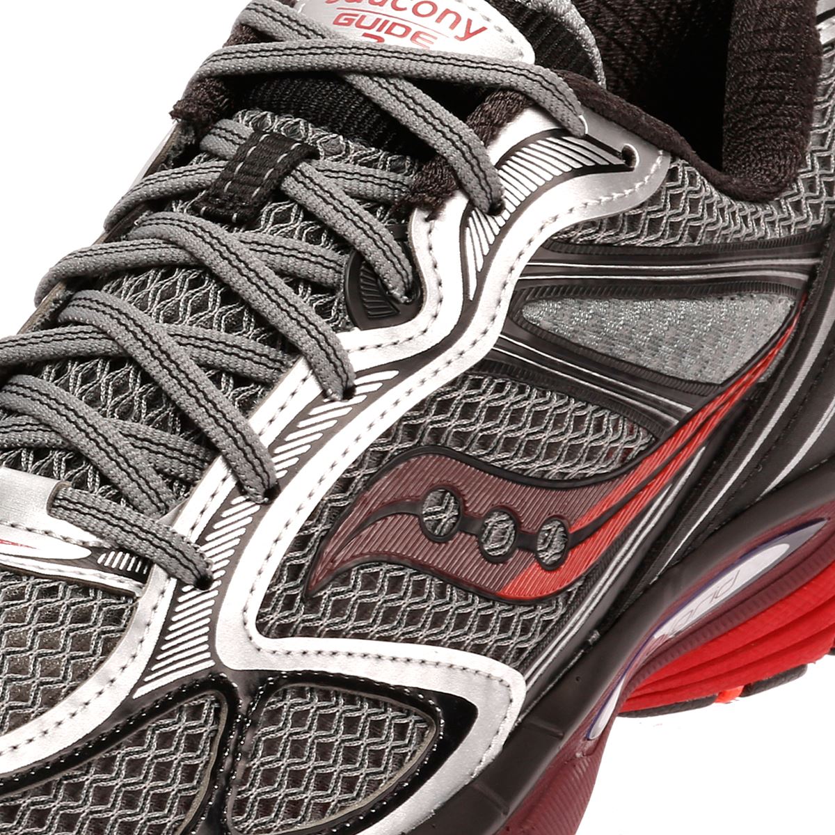 Saucony Progrid Guide 7 Men's Silver/Maroon Sneakers