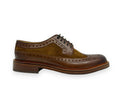 Chapman & Moore Longwing Brogue Leather/Suede Men's Mahogany/Tobacco Shoes
