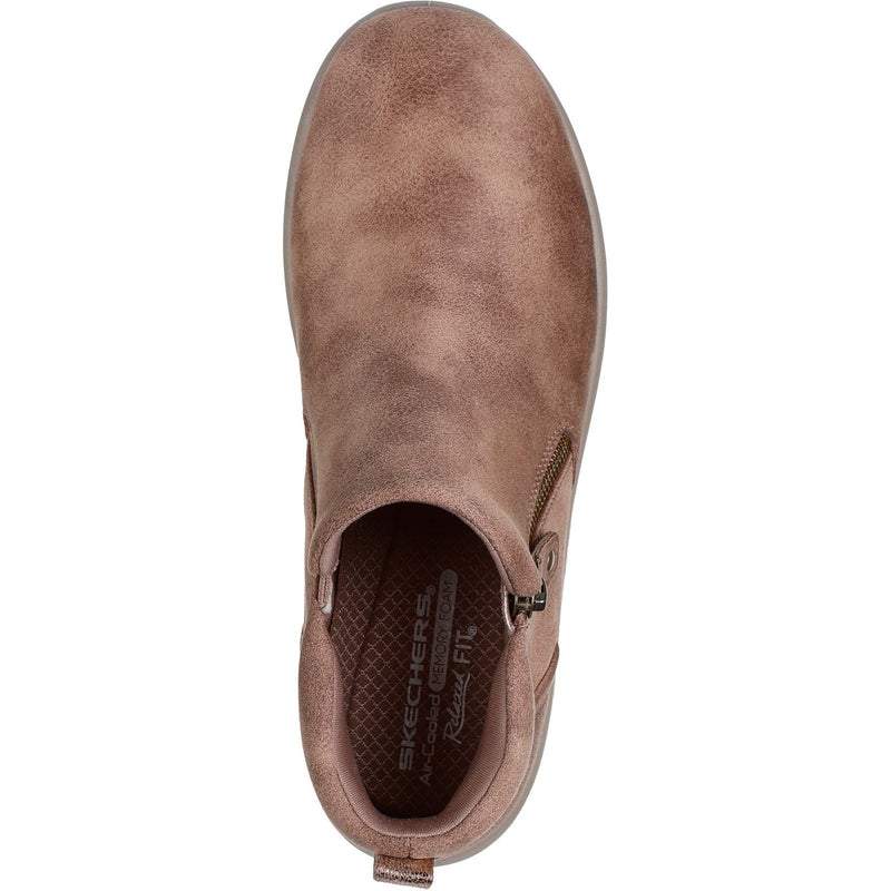 Skechers Lovely Vibe Fall In Bloom Textile Women's Mushroom Winter Ankle Boots