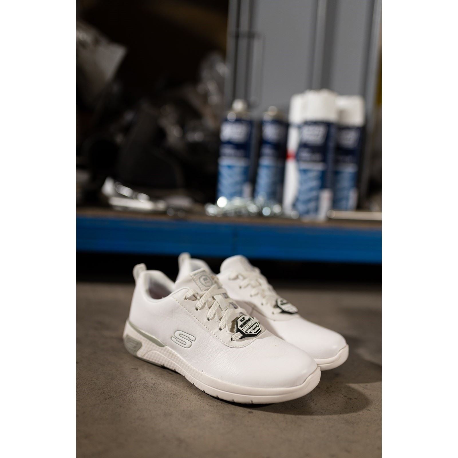 Skechers Workwear Marsing Gmina Leather Women's White Safety Sneakers