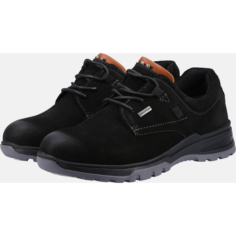 Hush Puppies Pele Leather Men's Black Nubuck Lace-Up Shoes