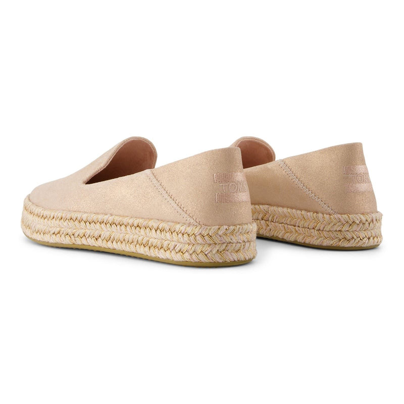 TOMS Carolina Leather Women's Pale Rose Espadrilles
