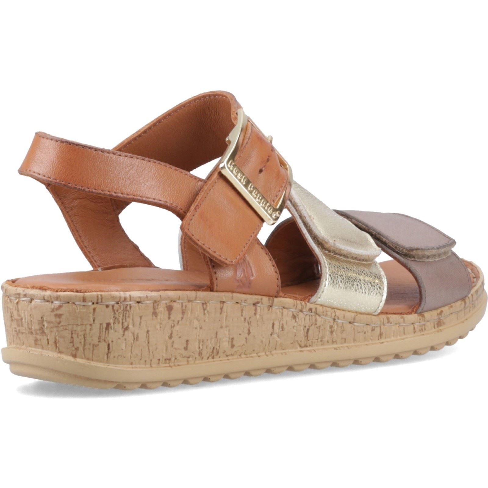 Hush Puppies Eliana Leather Women's Gold Sandals