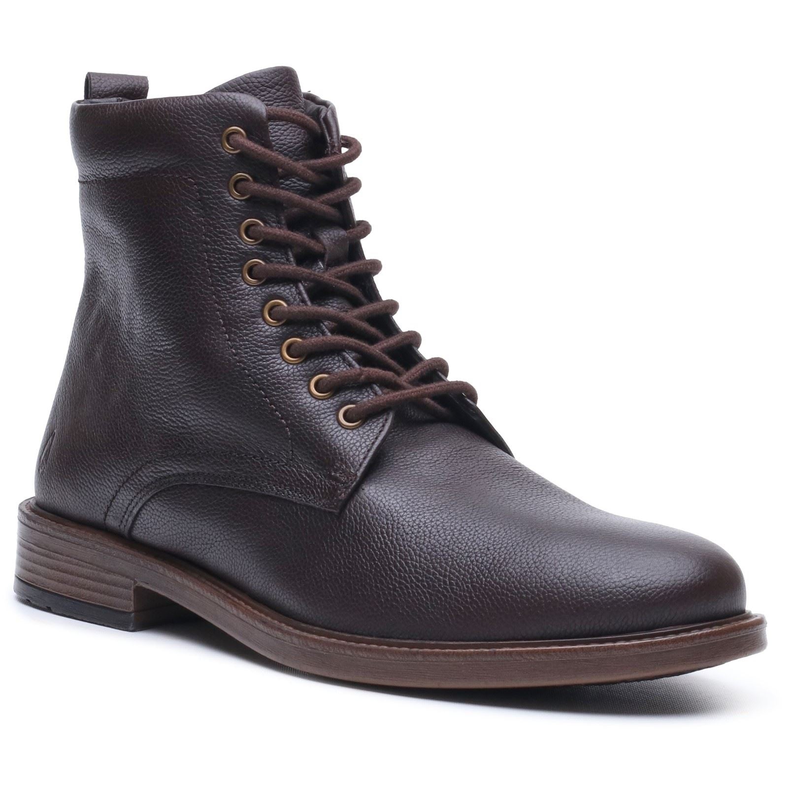 Hush Puppies Irwin Leather Men's BROWN Ankle Boots