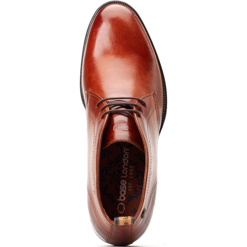 Base London Wallis Leather Men's Burnt Tan Ankle Boots