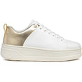 Geox D SPHERICA ECUB-2 Women's White/Light Gold Sneakers