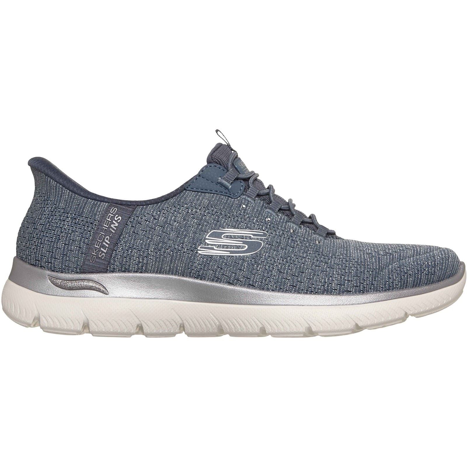 Skechers Arch Fit Summits - Soft Shimmer Textile Women's Slate Standard Sneakers