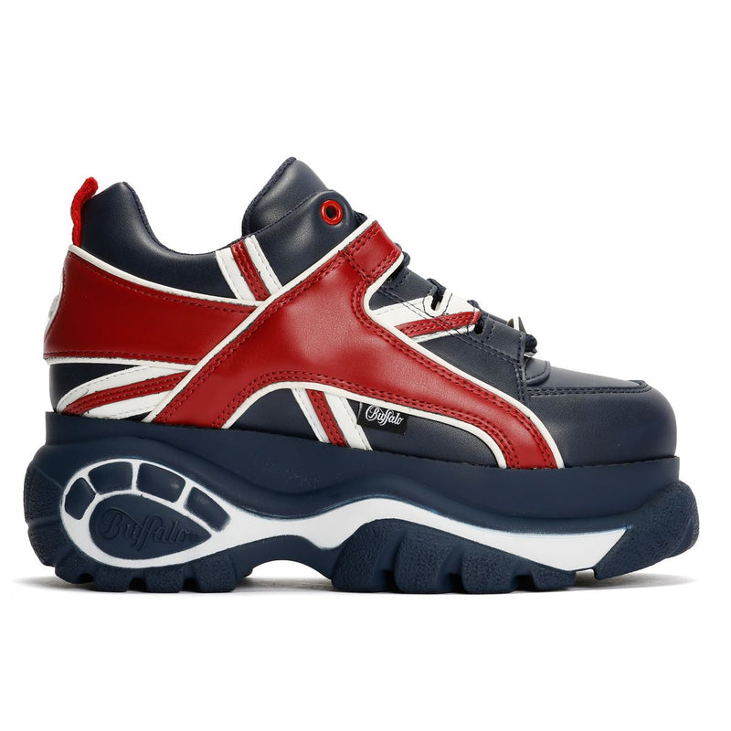 Buffalo 1339-14 Leather Women's Blue/Red Sneakers