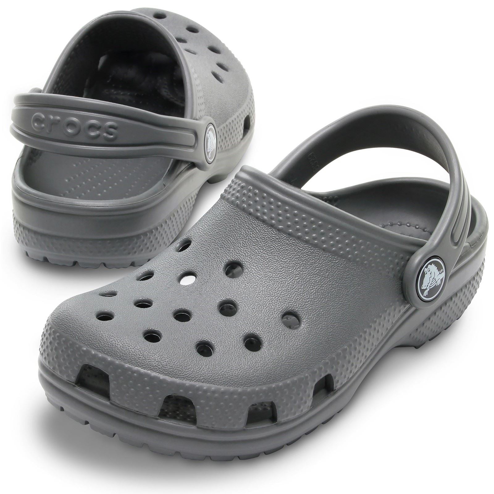 Crocs Kids' Classic Synthetic Slate Grey Loafers