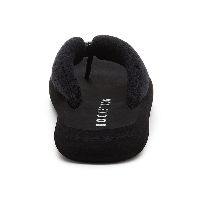 Rocket Dog Sunset Puff Atlanta Textile Women's Black Flip Flops