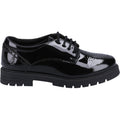 Hush Puppies Jayne Patent SNR Leather Girls's Black Lace-Up Shoes