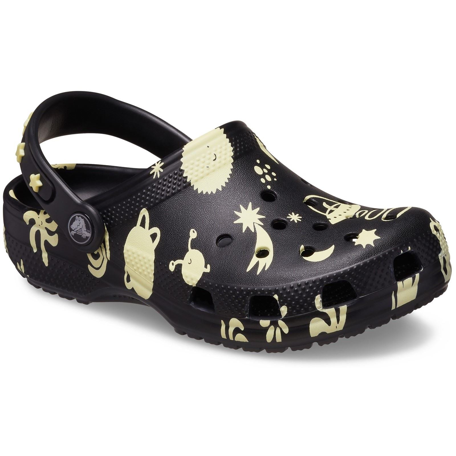 Crocs Classic Graphic Synthetic Black Loafers