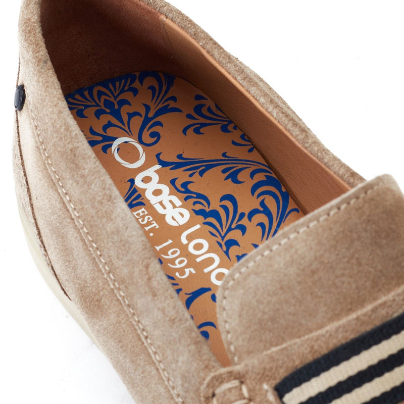 Base London Drum Leather Men's Sand Loafers