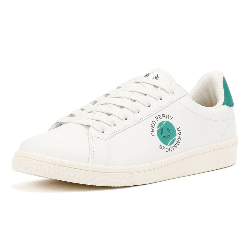 Fred Perry Tennis Cupsole Leather Men's White/Green Sneakers