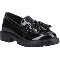 Hush Puppies Abigail Patent Senior Leather Girls's Black Loafers
