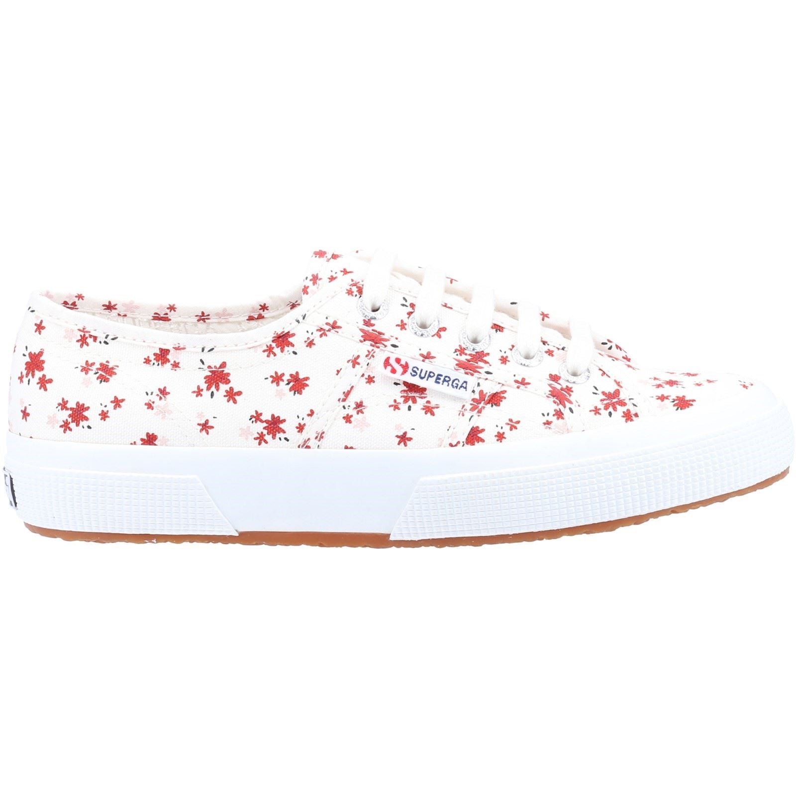 Superga 2750 Print 100% Cotton Women's White/Red Sneakers