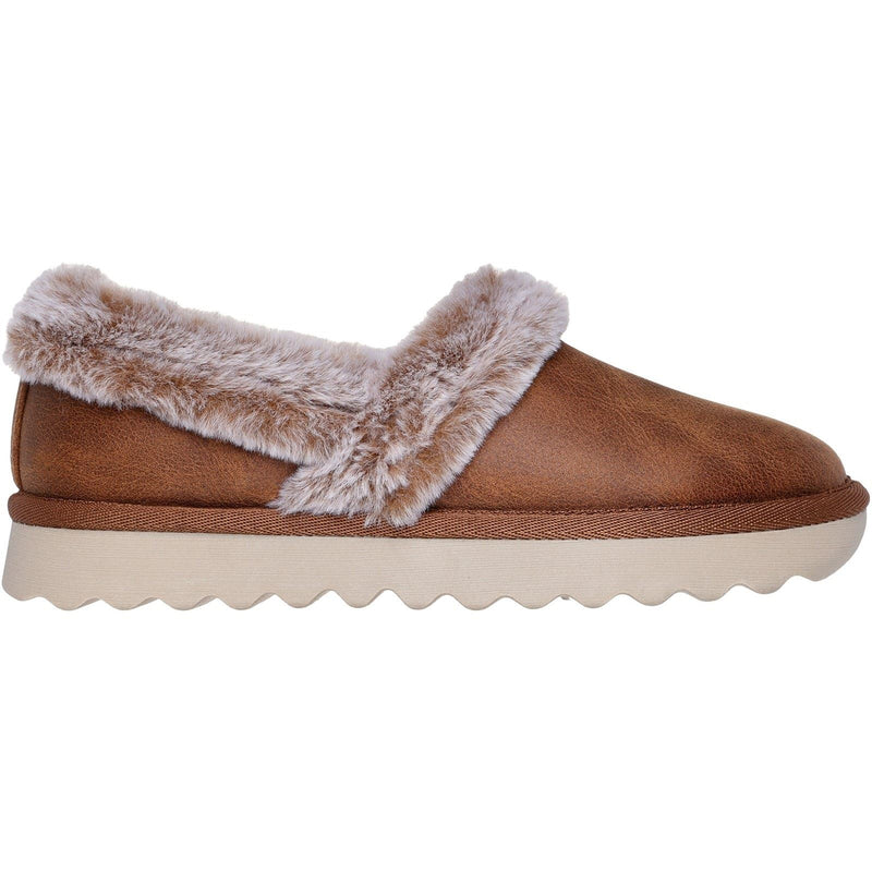 Skechers Cozy Up Synthetic Women's Chestnut Slippers