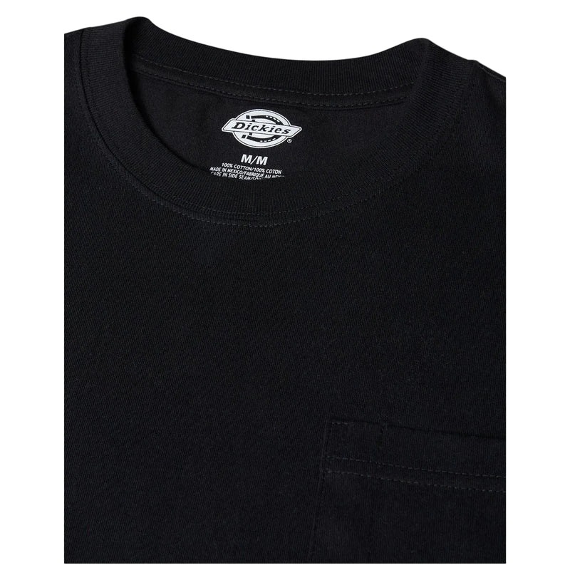 Dickies Pocket Long Sleeve Cotton Men's Black T-Shirt