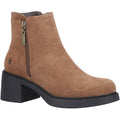 Hush Puppies Adele Suede Women's Tan Heeled Ankle Boots