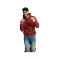 Caterpillar Trademark Banner Cotton Men's Red Hooded Sweatshirt