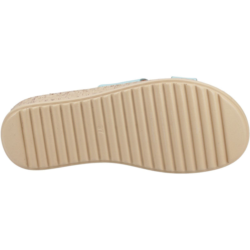 Hush Puppies Eloise Leather Women's Aqua Sandals