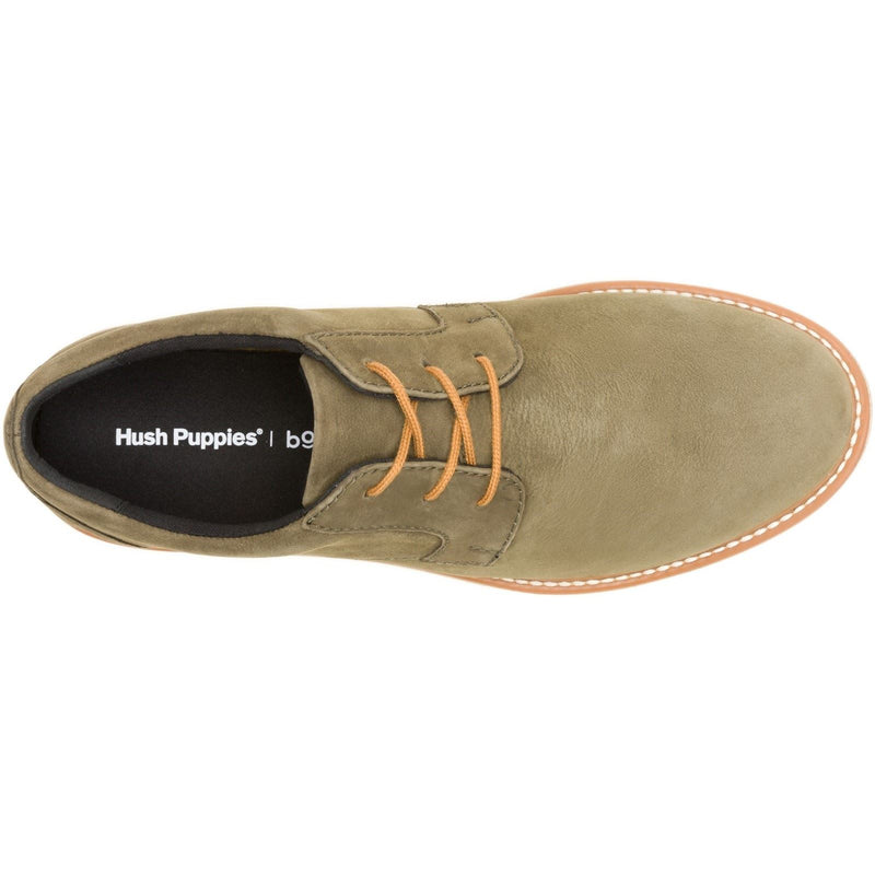Hush Puppies Jenson Oxford Leather Men's Olive Lace-Up Shoes