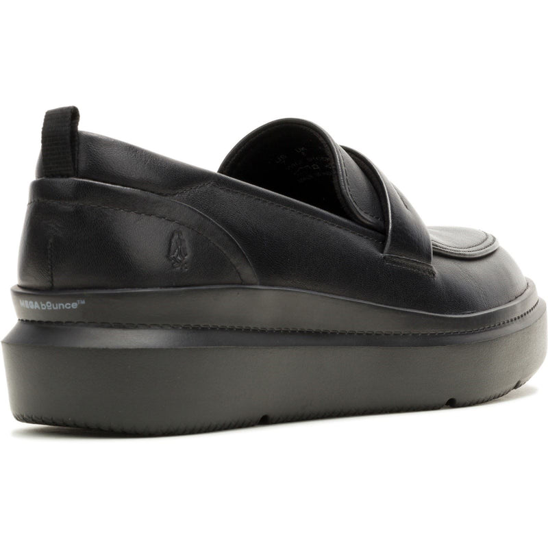 Hush Puppies Joy Penny Leather Women's Black/Black Loafers