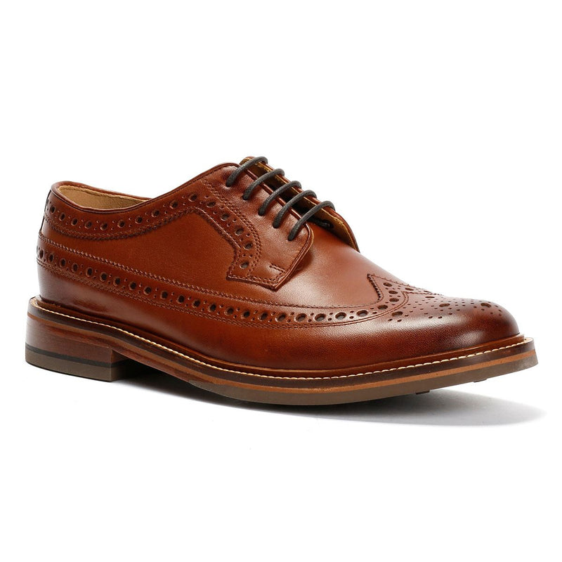 Chapman & Moore Longwing Brogue Country Leather Men's Berry Shoes