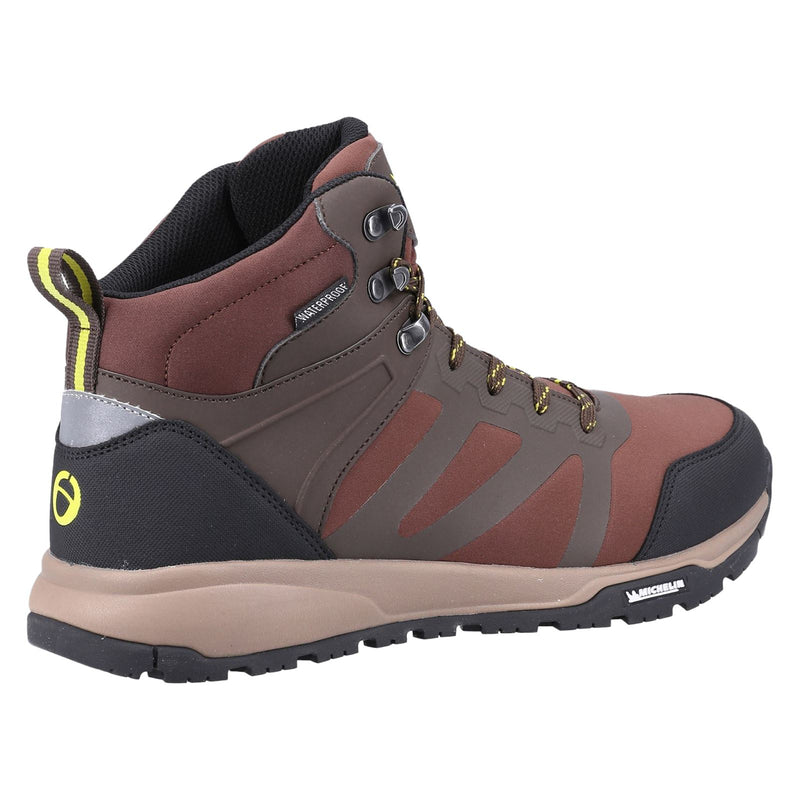 Cotswold Kingham Mid Recycled Plastic+Synthetic Pu Men's Brown Hiking Boots