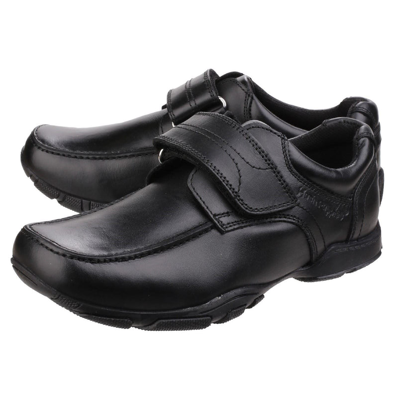 Hush Puppies Freddy 2 Youth Boys Black Leather Shoes