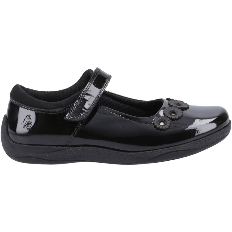 Hush Puppies Christina Patent Senior Leather Girls's Black Shoes