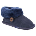 Cotswold Wotton Leather Women's Dark Blue Slippers