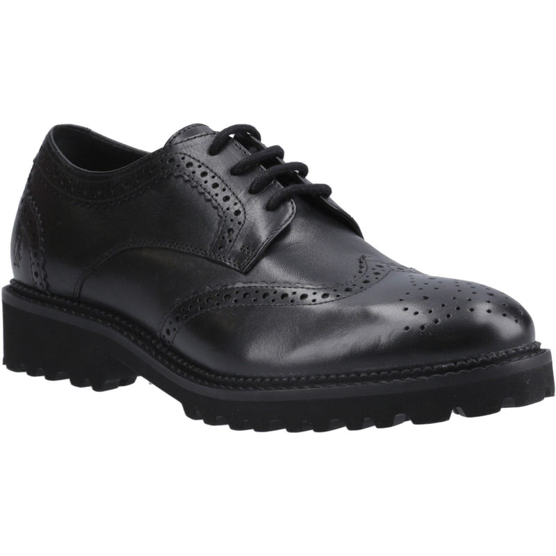 Hush Puppies Gabi Lace Up Leather Girls's Black Brogues