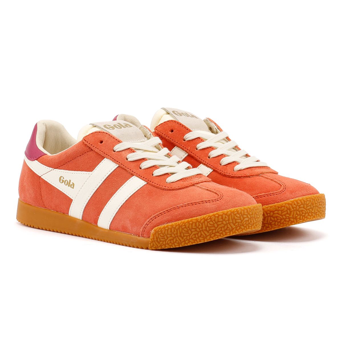 Gola Elan Suede Women's Hot Coral/Off White/ Fuchsia Sneakers