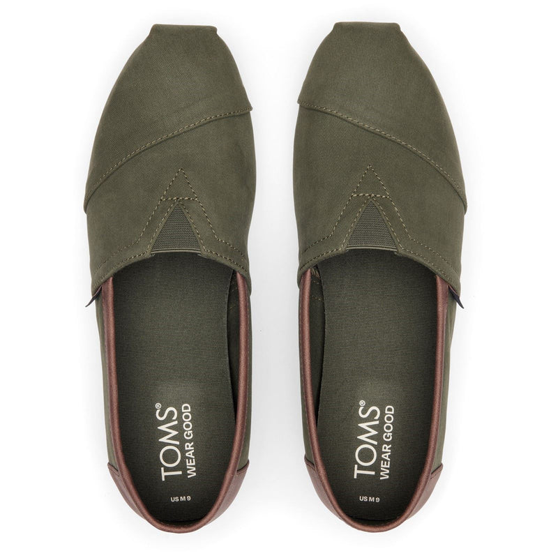 TOMS Alpargata Classic Cotton Blend Men's Dark Sage Espadrilles