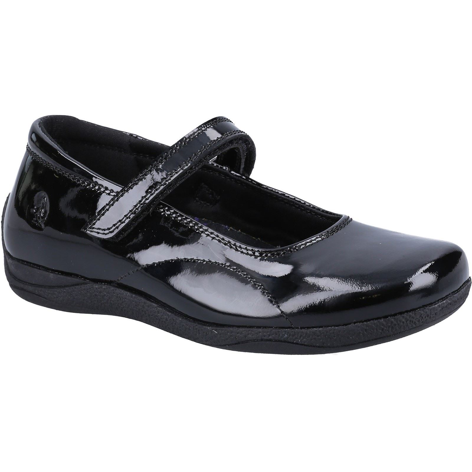 Hush Puppies Aria Patent JNR Leather Girls's Black Shoes