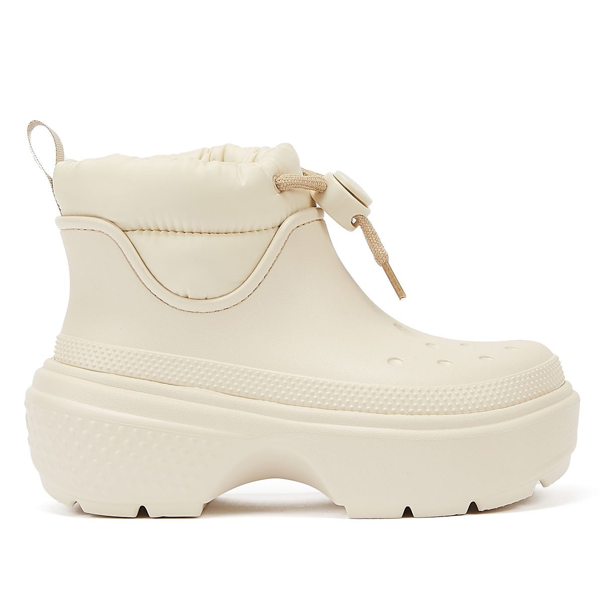 Crocs Stomp Puff Boot Stucco Women's Off White Boots