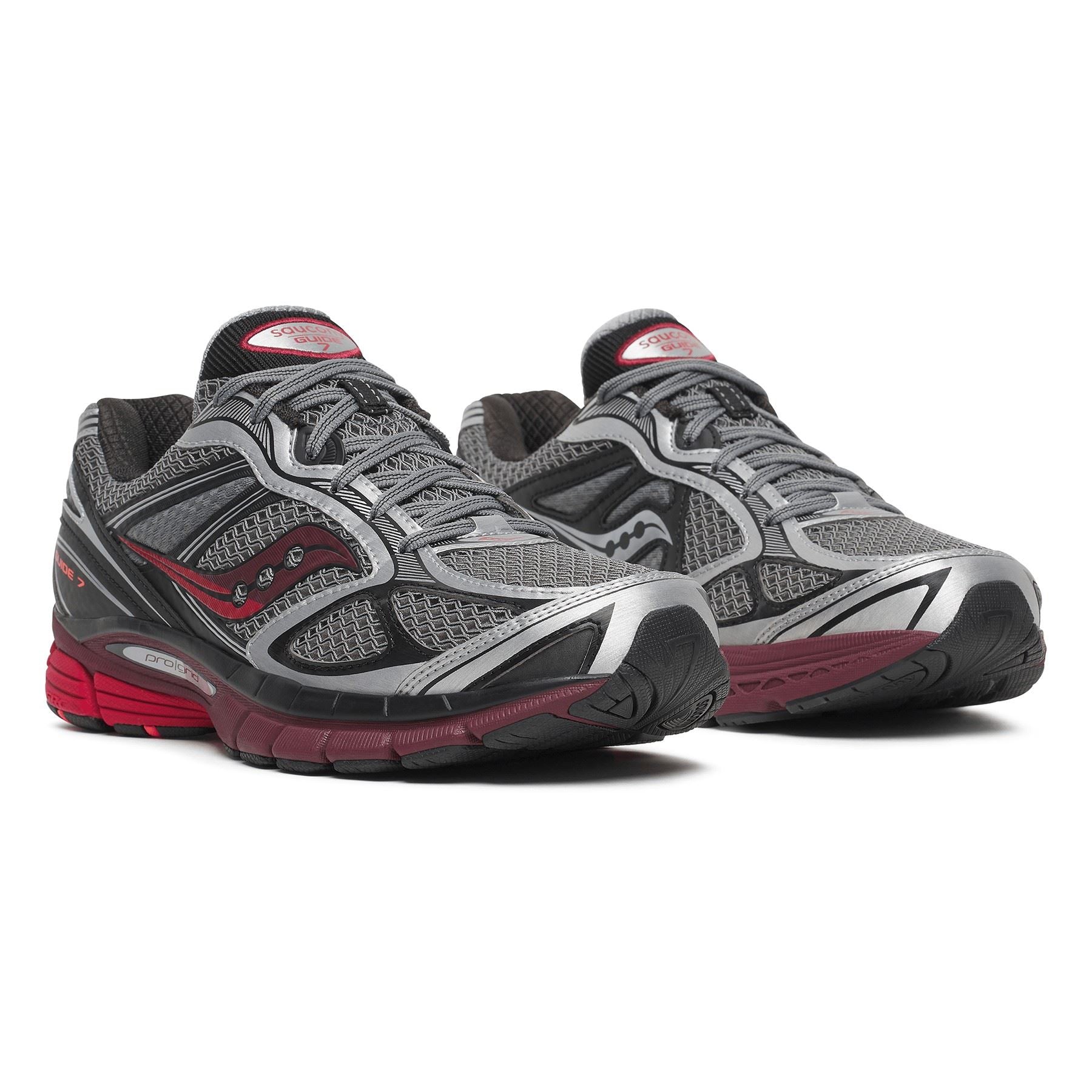 Saucony Progrid Guide 7 Silver/Maroon Sneakers