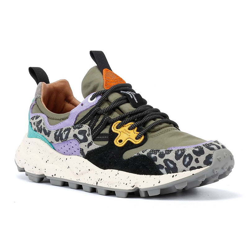 Flower Mountain Yamano 3 Suede Militare/Light Green/Yellow Sneakers