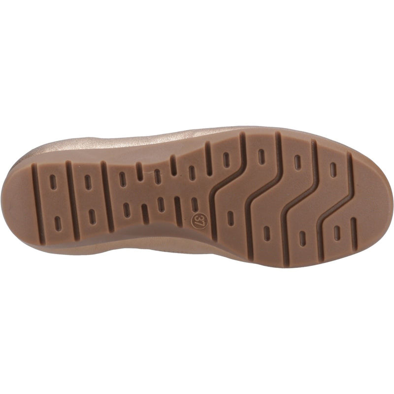 Hush Puppies Skylar Leather Women's Gold Flats