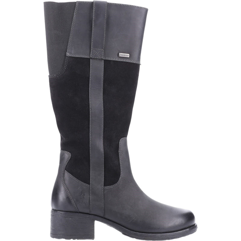 Hush Puppies Samara Leather Women's Black Boots