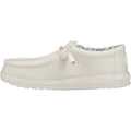 HEYDUDE Wally Canvas 100% Cotton Men's Stone White Boat Shoes