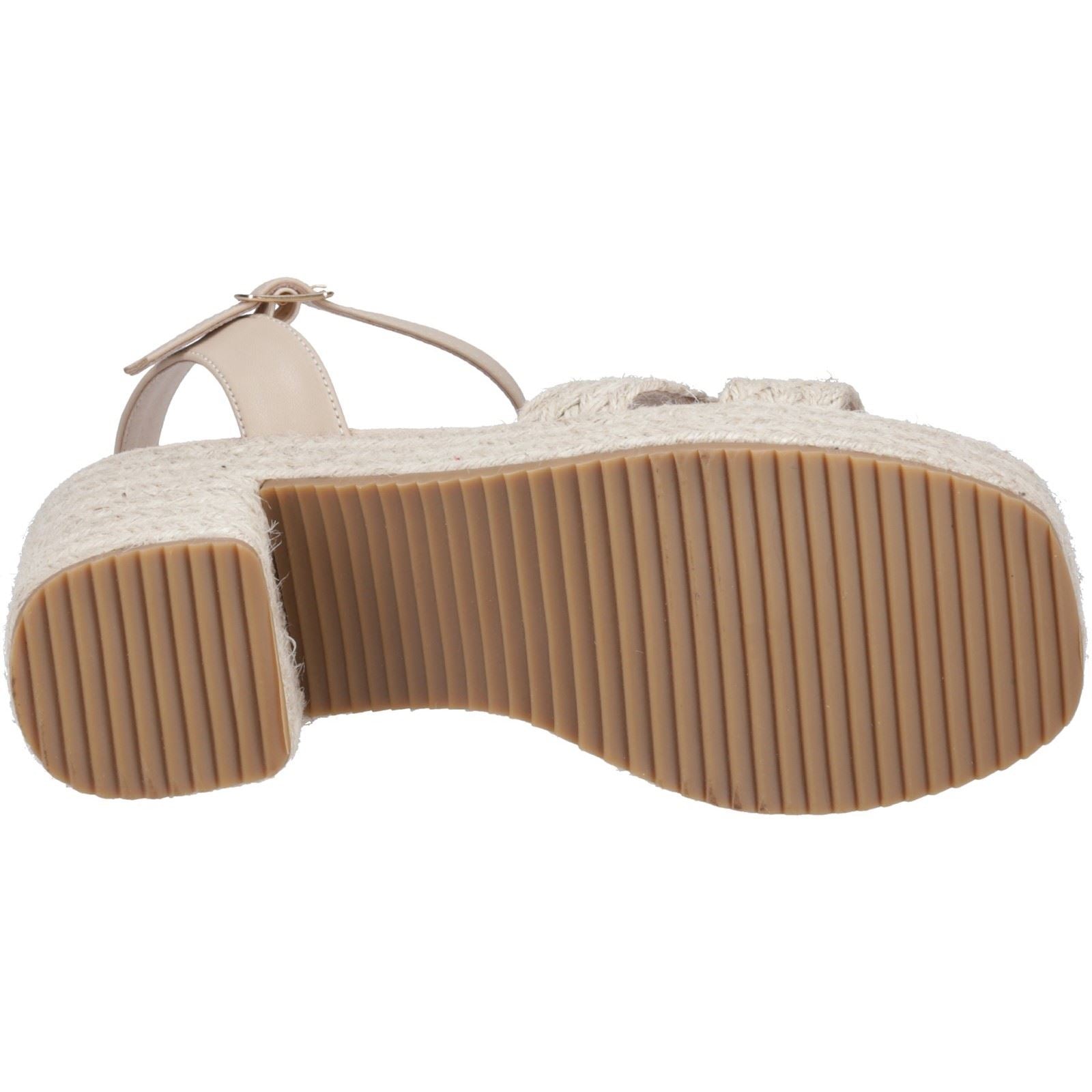 Hush Puppies Jamelia Espadrille Heel Textile Women's Nude Heels